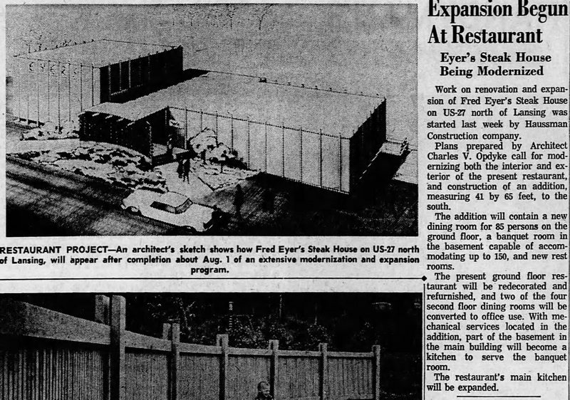 Fred Eyers Steak House (Zum Nordhaus) - May 13 1962 Article (newer photo)